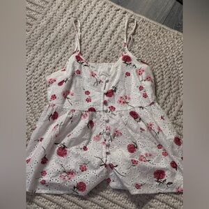 Floral White and Pink Women's Top